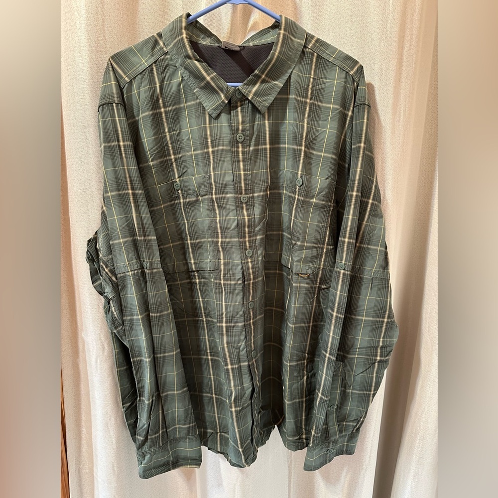 REI Green Plaid Shirt 3XL